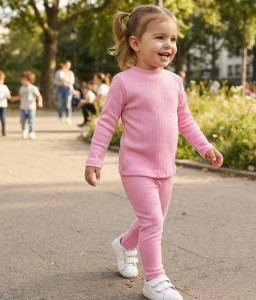 Костюм Melegim "Рубчик" розовый,  девочка 3-4-5-6-7 лет