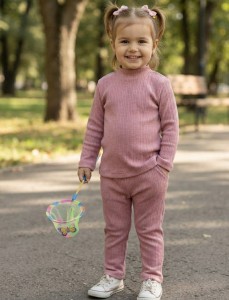 Костюм Melegim "Рубчик" терракотовый, девочка 3-4-5-6-7 лет