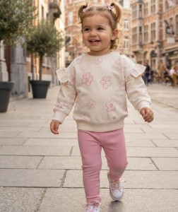 Костюм My Bella "Цветочки" пудра, девочка 6-9-12-18 месяцев