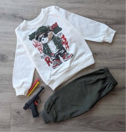 Костюм Aybeyce Kids «Bear+glasses» зелений, хлопчик 1-2-3-4 роки