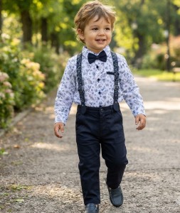 Костюм Terry «Листочки» черный, мальчик 5-6-7-8 лет
