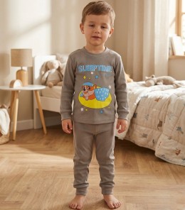 Пижама "Пес на луне" моко, мальчик 1-2-3-4-5 лет