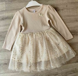 Платье Miss Lily "Бантик", бежевый, 2-3-4-5 лет
