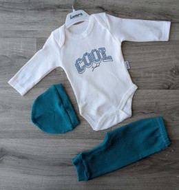 Комплект «Cool» зеленый, мальчик 0-3-6 месяцев