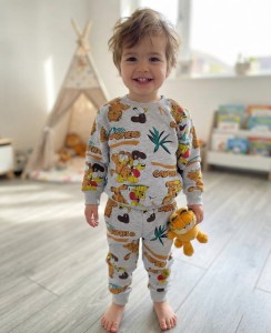 Пижама "GARFIELD" серый, мальчик 2-3-4-5-6 лет