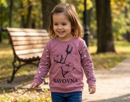Реглан "Bavovna" малиновий, дівчинка 6-7-8-9 років