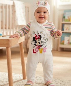 Человечек "Minnie", желтый, девочка 3-6-9-12 месяцев