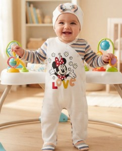 Человечек "Minnie", оранжевый, девочка 3-6-9-12 месяцев