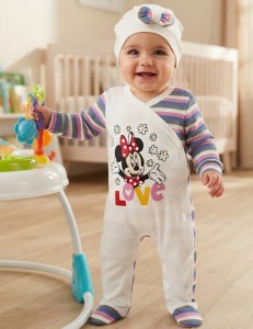 Человечек "Minnie", синий, девочка 3-6-9-12 месяцев