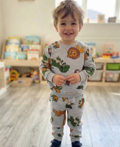 Пижама "зверята" серый, мальчик 2-3-4-5-6 лет
