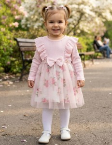 Платье Miss Lily "Бант + рози", розовый, 2-3-4-5 лет