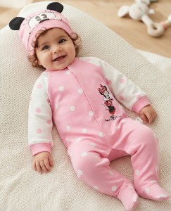 Человечек «Minnie Mouse» розовый, девочка 0-3-6-9 месяцев