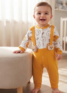 Человечек «Мишка» желтый, мальчик 0-3-6-9 месяцев
