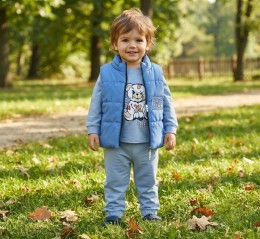 Костюм Minitix "Cute Bear" синий, мальчик 9-12-18-24 месяцев