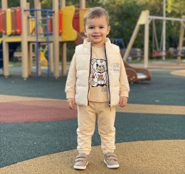 Костюм Minitix "Cute Bear" бежевый, мальчик 9-12-18-24 месяцев