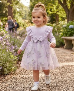 Платье Miss Lily "Бант + рози", сиреневый, 2-3-4-5 лет